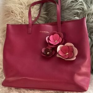 Elizabeth Arden Flower Vintage Tote Bag, Size large, Color Pink